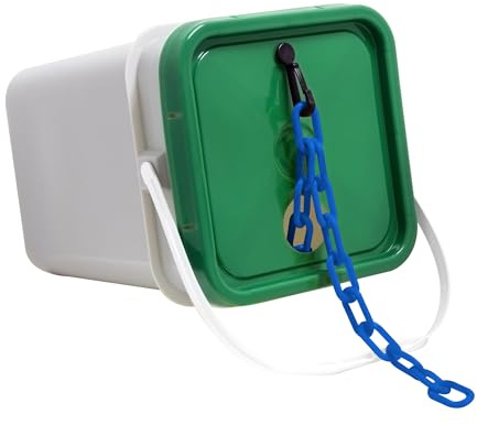 Mr. Chain Plastic Barrier Chain Pail, Sky Blue, 1-Inch Link Diameter, 350-Foot Length (10024-P)