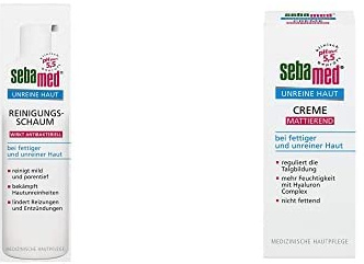 Vorteilspack: SEBAMED Unreine Haut Reinigungsschaum/SEBAMED Unreine Haut Mattierende Creme