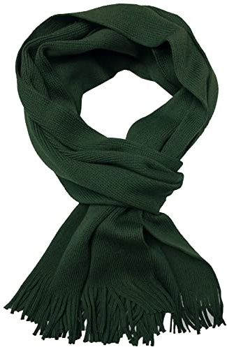 Rotfuchs Strickschal Damenschal Herrenschal uni grün ganzjährig feinstrick Made in Germany