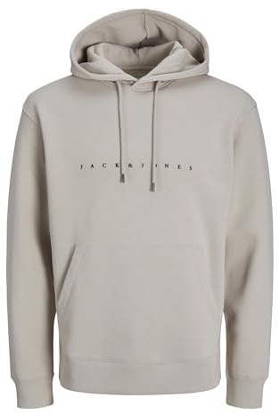 JACK & JONES Homme Jjestar JJ Hood Noos Sweat-Shirt À Capuche, Beige Clair, XL EU