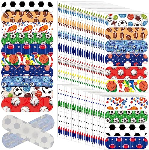 Patelai 10 Styles Kids Bandages Bulk Children's Adhesive Colorful Cute Bandages Waterproof Breathable Stickers Flexible Cartoon Protection Care Cuts for Girls Boys(Balls)