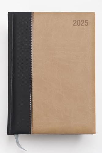 Imprint 2024 Premium Executive Luxus PU Leder A4 Tag pro Seite Terminkalender mit ganzer Seite von Samstag & Sonntag, fester Einband, Schreibtisch-Tagebuch mit Lesebändchen, Planer Organizer Tagebuch