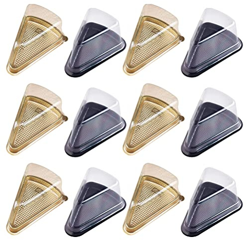 Theaque Cupcakes - 40 cajas de plástico para rebanadas de tartas, recipientes de plástico para tartas, recipientes para sándwiches