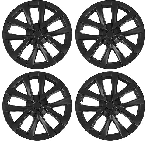 4Pcs Radkappen Radabdeckungen, 18in Model S Plaid Style Voller Schutz Starke Struktur Radfelgenabdeckungen, Ersatz für 2017 bis 2023