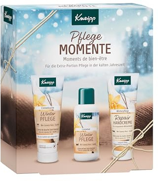 Kneipp Pflegemomente Geschenkpackung - Verschenke Wohlfühlmomente mit Winterpflege Bestsellern: Cremedusche, Cremebad und Repair Handcreme ohne Mikroplastik - Kleine Aufmerksamkeit in der Winterzeit