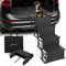 Navaris Rampa para Perros Pequeños y Medianos - Escalera Desmontable de Coche de 4 Escalones para Perro - Escaleras de Altura Ajustable para Mascotas - con Funda de Viaje