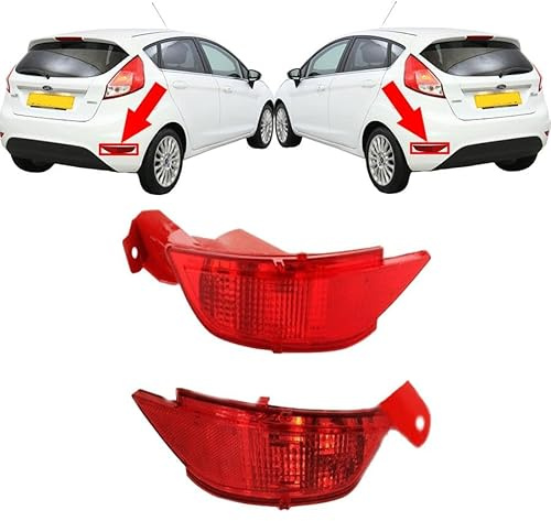 2X Rear Bumper Reflector Fog Light For Ford Fiesta Mk6 Mk7 1552730 1681884