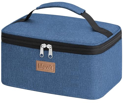 Lifewit Kühltasche Klein, Lunchbox, Lunchtasche, Faltbar Isoliertasche 6L | Faltbar, Tragbar Thermotasche, Leichte Lunchbag für Unterwegs, Arbeit, Reisen, Büro, Picknick, Dunkelblau