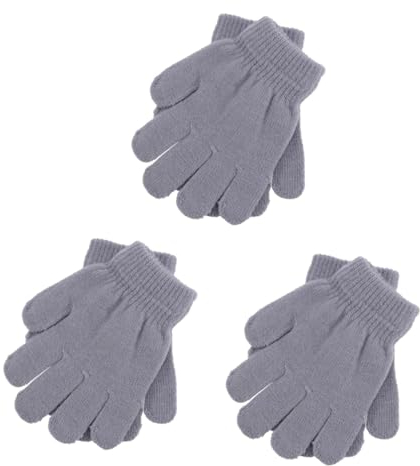 2 Stück wärmende Handschuhe warme Handschuhe einfarbige Handschuhe Fünf-Finger-Handschuhe Fahrradhandschuhe Kleinkind-Arbeitshandschuhe/244