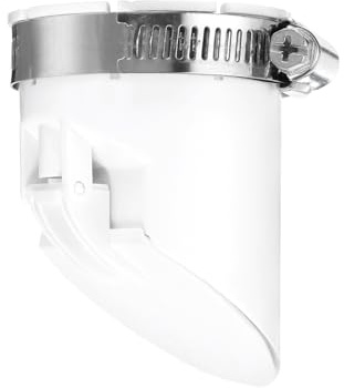 QUARKZMAN Preventor de Reflujo de Aguas Residuales de PVC Núcleo Antiolor para Tubo Horizontal de 50 mm/2 de Diámetro Exterior en Tanques de Aguas Residuales Blanco