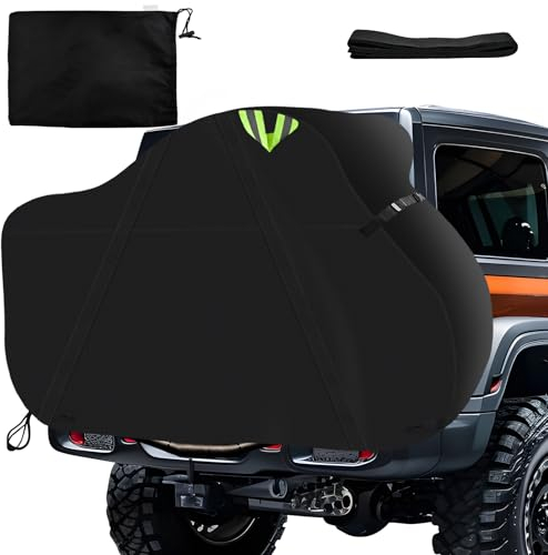 Bike Cover for Transport 2 Bikes, Bike Covers for Outside Storage, Cycle Storage Waterproof on Rear Bike Rack, Oxford Fabric 600D PU Coating Bicycle Cover for Travel