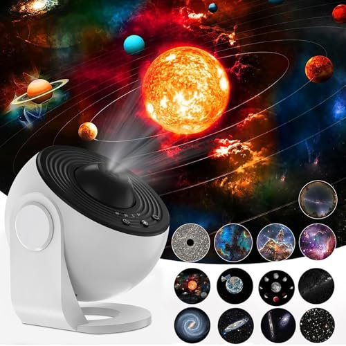OUZHOU Galaxy Projector, 13 in 1 Planetarium Projector with 360° Rotation and Timing Function, Starry Night Light Nebula Projectors Lamp for Kids Adults Ceiling Bedroom Living Room