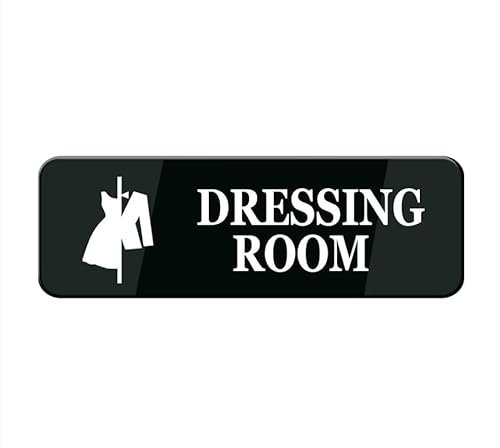 Acrylic Sign - Dressing Room Sign, Self Adhesive Sign For Door Or Wall Quick And Easy Installation Premium Acrylic Design For Your Home Office/Business 10x3 inch