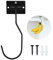 Ticway Banana Hanger Hook – Space Saving Banana Holder Hanger to Keep Bananas Fresh, Self Adhesive and Screw Banana Hook 1Pack Black