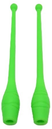 Mazas de Verde para los pequeños 2 x (36cm) (83g) Pesas para Mujeres Bastones de Gimnasia de Baile, Mazas, Palos de rítmica, rítmica de Principiantes (5 a12)