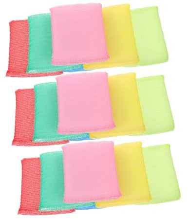 Amosfun 24stücke Geschirrreiniger Aus Nylon Und Schwamm Zum Entfernen Von Flecken Kratzfrei Für Töpfe Pfannen Und Geschirr Wiederverwendbar Und Geruchsneutral