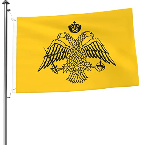 Bandiera Della Chiesa Greco-Ortodossa Bandiere Da Giardino Durevole Bandiera Da Cortile Divertente Garden Flag Per Fattoria Esterni Interni 90X150 Cm