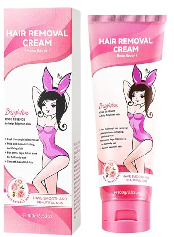 Haarentfernungscreme für Frauen, schmerzfreie Enthaarungscreme Lotion für Gesichtshaar, intimer/privater Bikini, Beine, Arme, Achselhöhlen und Körper, keine Rückstände, empfindliche Formel für alle