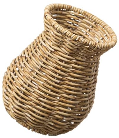 ERINGOGO Vaso Intrecciato in Plastica Rustico per Fiori da Interno, Facile da Pulire senza Rischio le Mani, per Decorare Casa o Balcone Stile Naturale