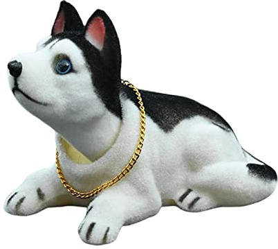 KBOLAE Niedlicher Wackelkopf Hund Welpe Wackelhund für Auto Armaturenbrett Ornament Husky