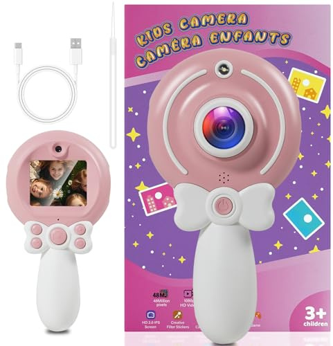 Digitalkamera Mini | 1080P HD Foto & Video Kamera | Einfach zu bedienen | Kompakt & Tragbar | Kreativ Geschenk (rosa)