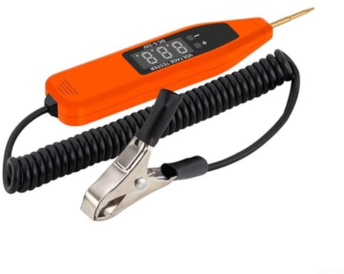 Gdfnmogo Digital Voltage Circuit Tester with Clear Display, 5-32V Automotive Pen for Car, Motorcycle, Truck - Compatible with Ignition, Battery & Charging System