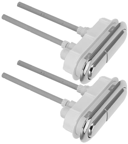 HOMSFOU Botones de Descarga Doble para Tanque de Inodoro 100×30 MM Plástico Resistente 2 Piezas Repuesto Compatible Tanques Estándar Ahorro de Agua Uso Doméstico y Color Color Aleatorio