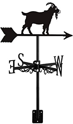 OIFAODAO, Wetterfahne, Kühe und Schafe, Metallornament, Windrichtungsanzeiger, Windfahne for Hofdächer, Outdoor, Garten, Bauernhof-Dekoration,Wetterfahne