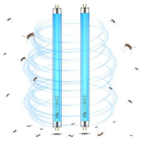 CLCXBSR BL T5 F6W Tubo de recambio para matamoscas, 9 pulg., Bombilla UV 365 nm para matainsectos eléctrico | Compatible con matainsectos electrónico, trampa para moscas y lámpara antiinsectos