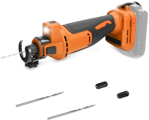 Strumento di taglio per cartongesso senza spazzole compatibile con Dewalt 20 V, sega rotante regolabile a 3 velocità fino a 30000 giri/min, per tagliare legno, cartongesso, cartongesso, legno (senza