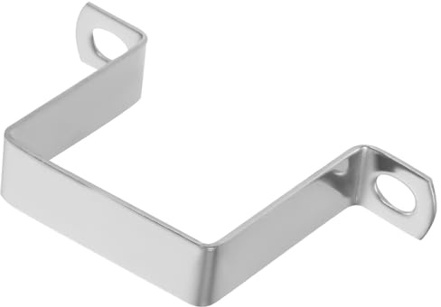 Cabilock Colliers de Serrage Carrés en Acier Inoxydable 304 Solide et Polyvalents pour Fixation de Tubes, Support de Poteau Carré Robuste Argenté, Pince Métallique U de U