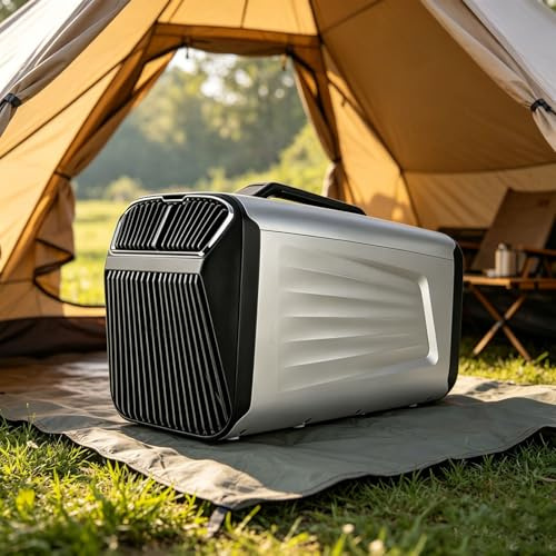 Pfps Condizionatore/Riscaldatore Portatile per Tendes da 5200 BTU, unità di Climatizzazione 400 W a Basso Consumo per Campeggio, per Tendes, Camper, Furgoni, Uso Interno Ed Esterno Silver-Cold