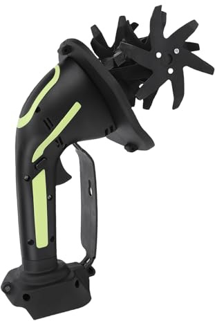 Annadue Cultivador de Jardín Eléctrico, Minicultivador Inalámbrico, Cultivador de Mano Recargable para Aflojar el Suelo, Labrar y Desmalezar