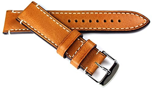 Sulla RIOS1931 CT Vintage Leder-Uhrenarmband aus echtem Rindsleder
