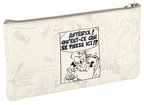 Clairefontaine 812954C - Schlampermäppchen flach ''Asterix & Obelix'', aus PU 11x22 cm, 1 Stück