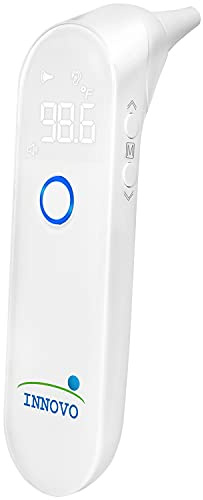 Innovo iE100B Reusable Infrared Digital Ear Thermometer, Professional Series, with Fever Alert Detection and 20x Disposable Probes