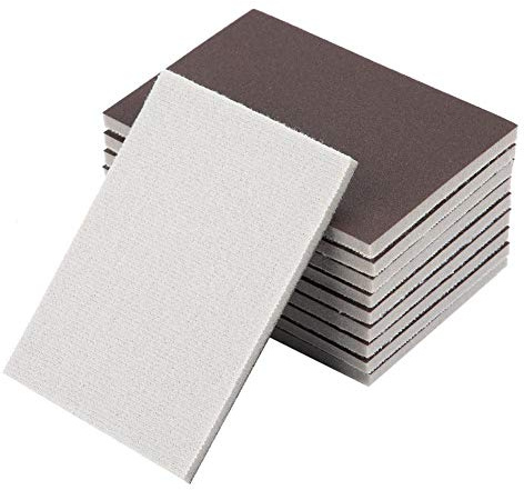 Papel de lija, papel de lija para madera, papel de lija de esponja cuadrada de 10 piezas papel de lija de pulido fino de grano 120/180/240(240#)