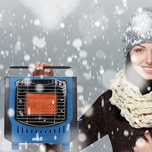 YKYR Camping Stove Butane Tent Heater Portable Mini Gas Stove Heating Warmer Outdoor Ice Fishing Picnic Garage Heater Accessories (Color : Blue)