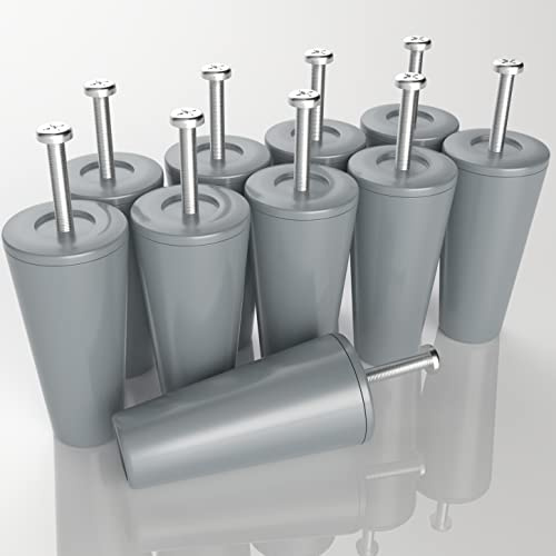 Rolladenstopper 60mm | Grau | 5 Paar | komplett mit Schraube & Dichtung - Anschlagwinkel für Rollläden, Rollo o. Jalousie Stopper