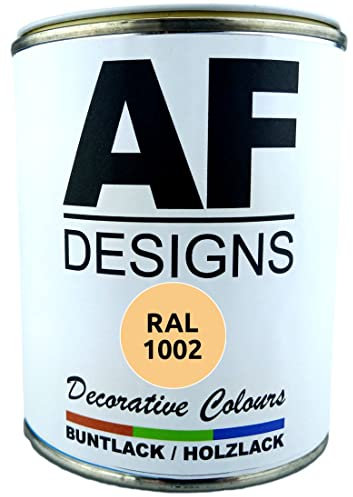 Alex Flittner Designs Buntlack Holzlack RAL1002 auf Wasserbasis 750ml glänzend Innen Aussen Möbel