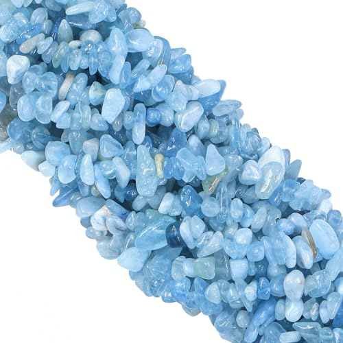 260 st naturliga akvamarin kristallpärlor chips 5 mm till 8 mm oregelbundna ädelstenar pärlor med hål gör-det-själv för armband halsband örhängen smyckestillverkning hantverk 81 cm