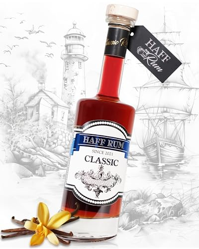 HAFF Rum Classic Rum | Premium Rum von den karibischen Inseln | Vollmundiger Edel Rum für Genießer | 18 Jahre gereifter Rum aus der Dominikanischen Republik | 40% Rum mit feiner Vanillenote | 200ML