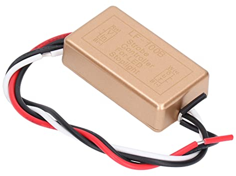 Tissting 12V LED Blitz Stroboskop Controller, Brem Slicht LED Blink Relais Drittes Brem Slicht Signalanzeige Steuer Modul Für Motorräder, Autos, LKWs, Modifikationen