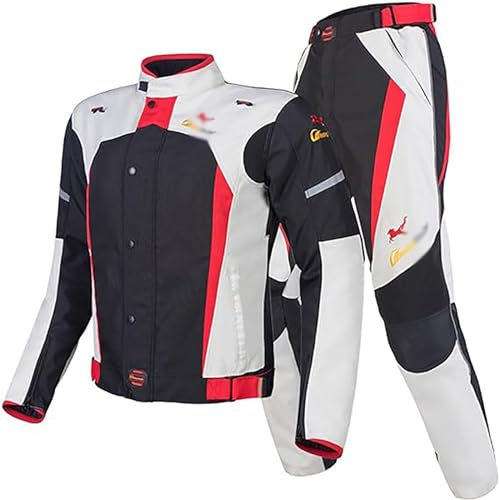 Kcolic Chaqueta De Moto para Hombre, Impermeable, Textil, CE, Blindado, Traje De Ciclismo, Unisex, para Todo Tipo De Clima, con Forro Térmico Extraíble C,5XL.