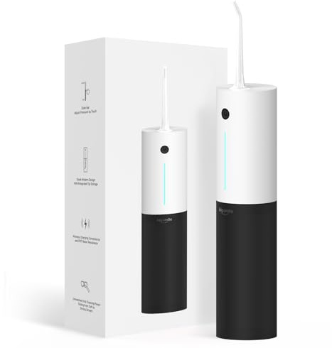 Bigsmile Wasserzahnseide, tragbarer Mundreiniger, Für empfindliche Zähne und Zahnspangenreiniger, Wasserdichtes IPX7-Design, 200 ml Tank, Effektiv den Mund sauber und gesund halten（Panda）