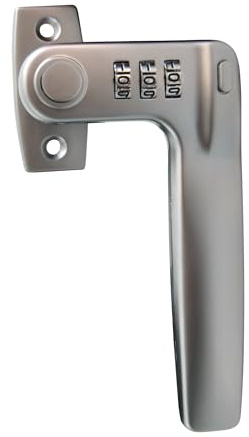 HOME IT 25202 SecuraLink-R Fenstergriff mit Code-Schloss für Rechtsanschlag, Silber