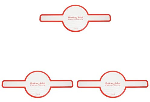 3 Piezas Tapete Para Hornear Galletas Macarons Almohadillas Para Hacer Almohadilla De Esteras Para Amasar Estera De Transferencia De Hojaldre Fibra De Vidrio Rojo Garneck