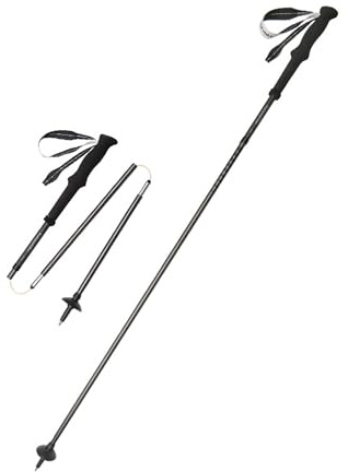 Naturehike 184g Ultraleichte Trekkingstöcke, 4 Faltbare, verstellbare Abschnitte, 3K-Kohlefaser und Stock aus 7075er Aluminiumlegierung zum Gehen, Wandern, Bergsteigen (schwarzer Sternenhimmel-130cm)