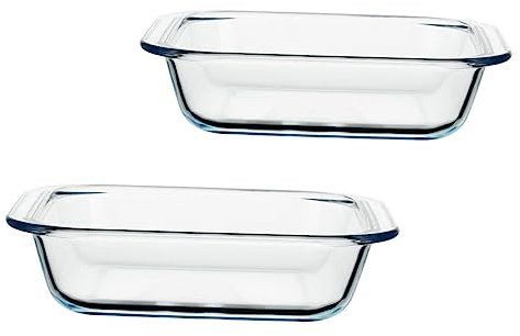 TOPBATHY 2pezzi Teglia da Forno in Vetro per Pizza Teglia per Riso Utensili da Cucina Utili Facile e Resistente