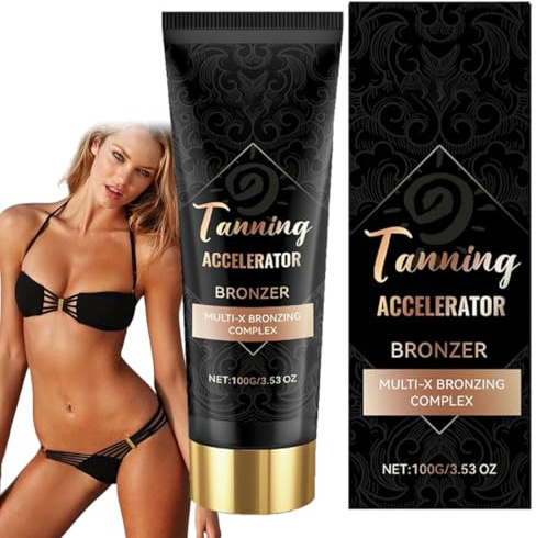 Bräunungsgel,100G Bräunungsbeschleuniger, Solarium Creme Mit Bronzer, Intensive Tanning Gel, Selbstbräuner & Öl - Perfekt für Solarium & Tanning, für Solarien und Sonne im Freien